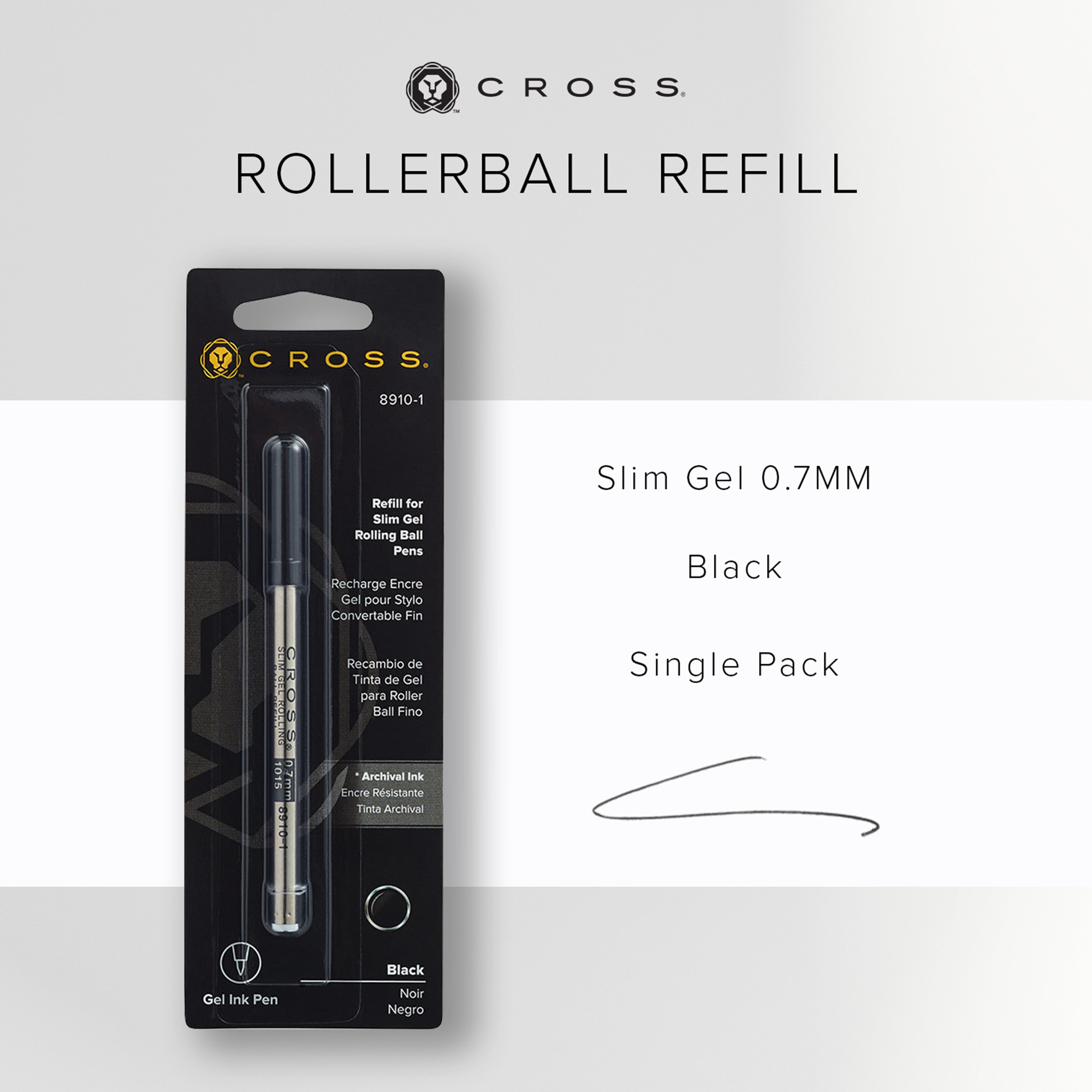 Repuesto gel para rollerball 0.7 mm Cross