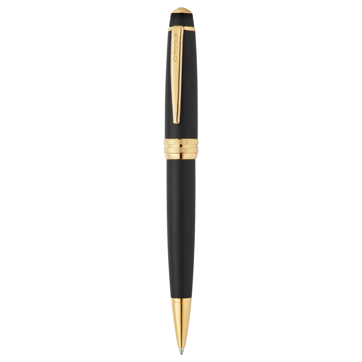 Bolígrafo Bailey Negro con PVD de Oro