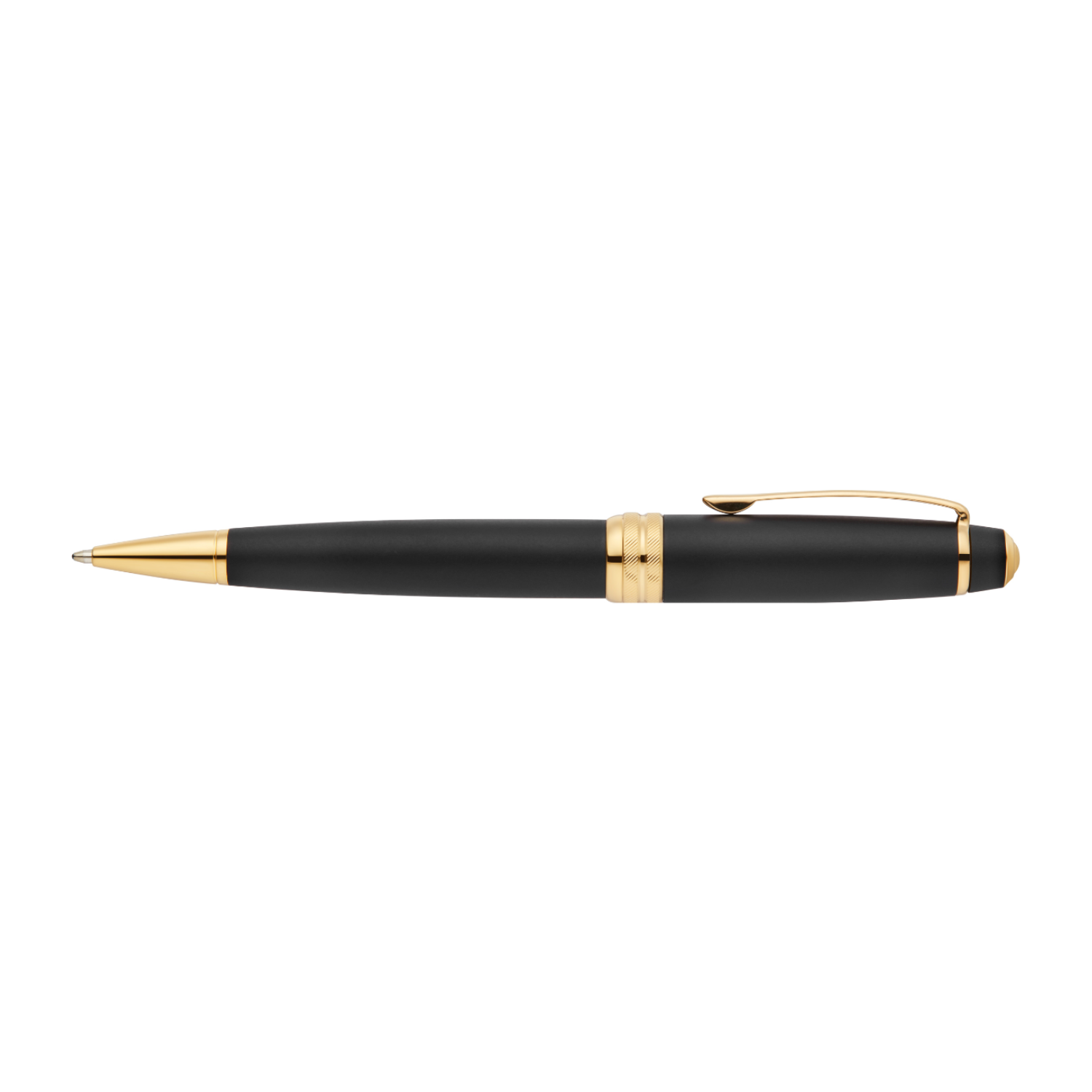 Bolígrafo Bailey Negro con PVD de Oro