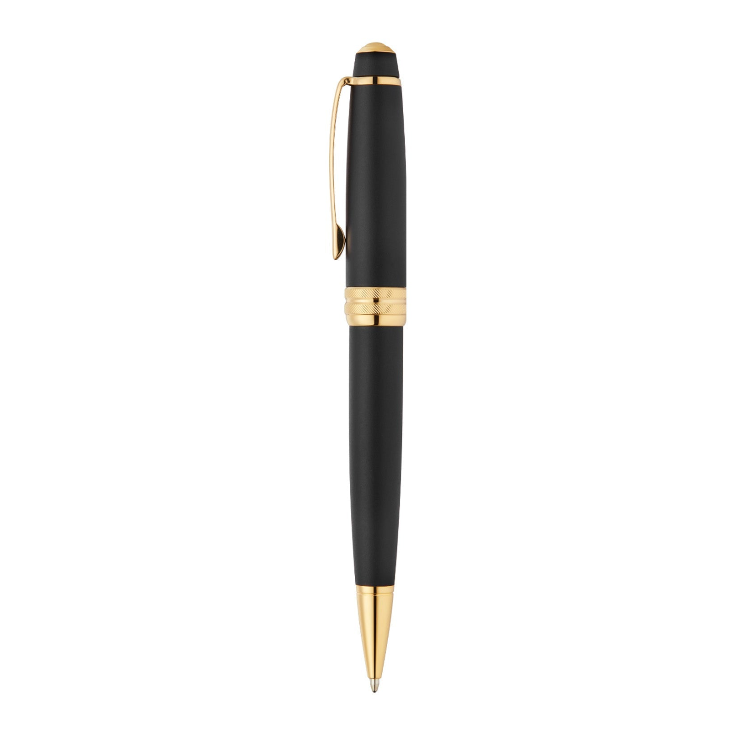 Bolígrafo Bailey Negro con PVD de Oro