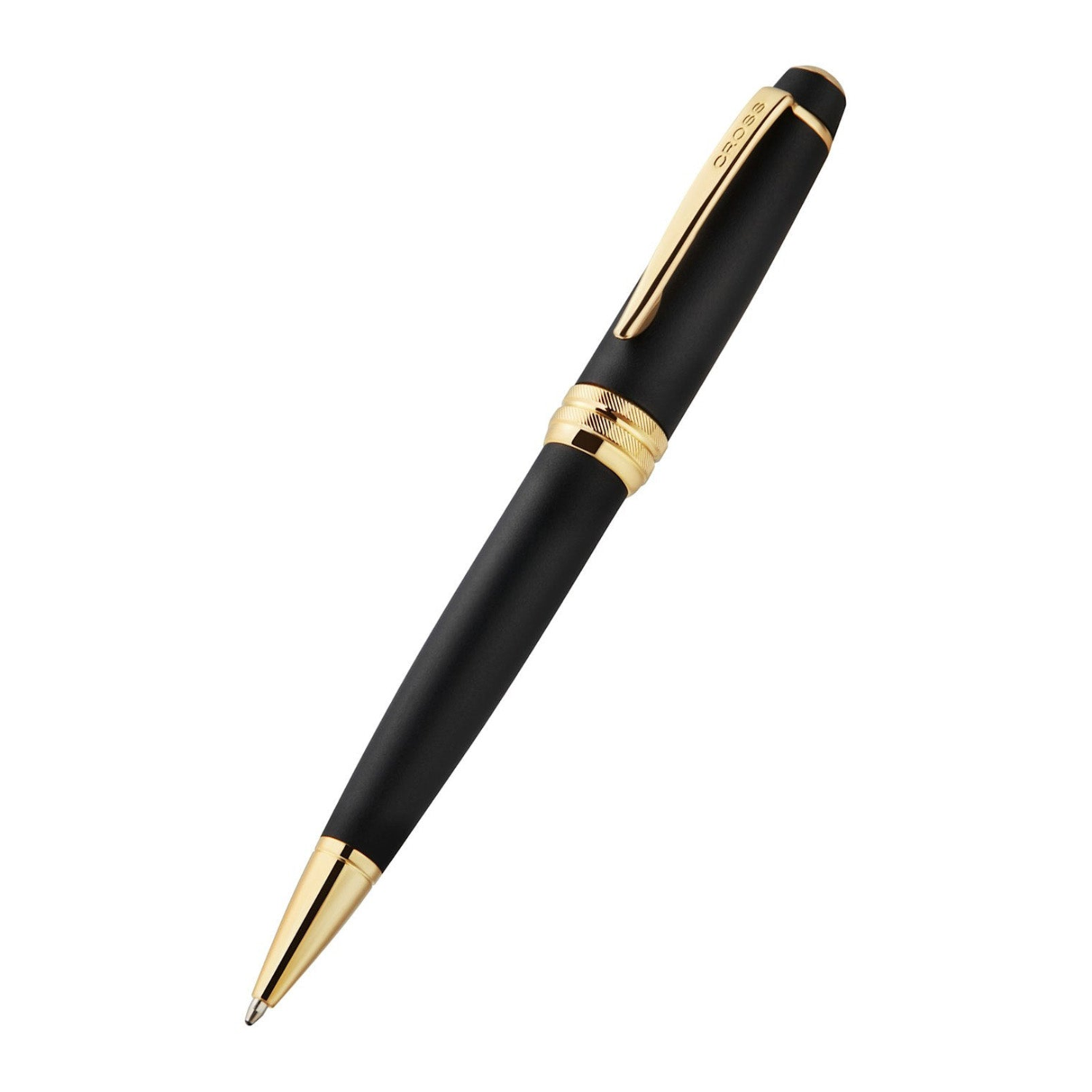 Bolígrafo Bailey Negro con PVD de Oro