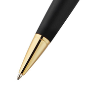 Bolígrafo Bailey Negro con PVD de Oro