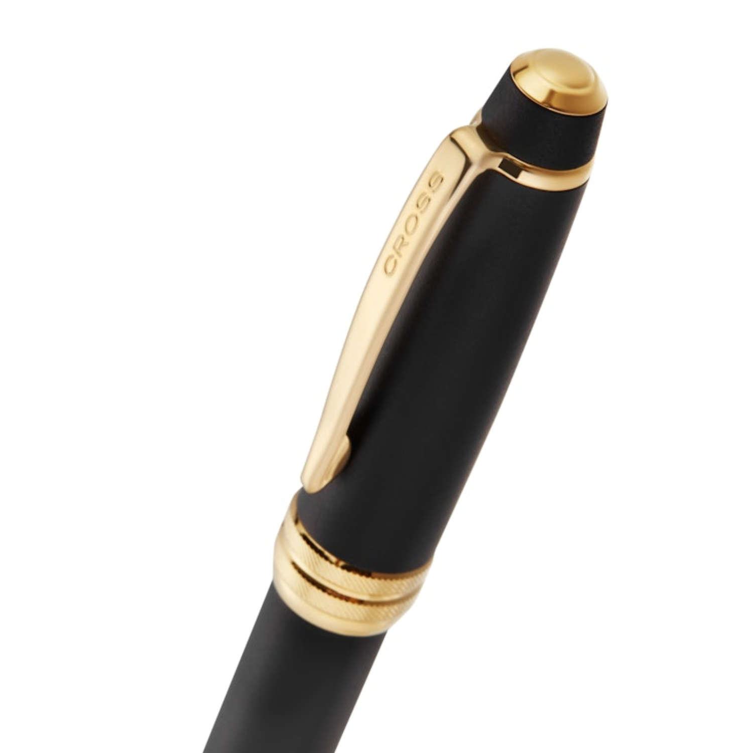Bolígrafo Bailey Negro con PVD de Oro