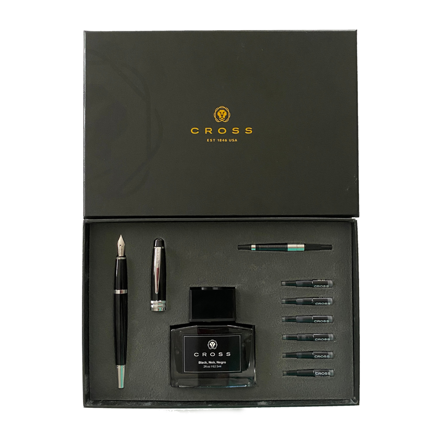 SET Bailey Pluma Fuente, Tintero, Convertidor, Cartuchos